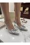 New Season Heel-Headed Shoes with Polka Dot Pattern, Bow and Buckle Details - 2