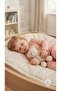 Floral Patterned Organic Cotton Baby Romper – Long Sleeve Powder Pink - 3