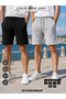 2-Piece Shorts (Black-Grey) Basic Summer Shorts Set - Comfortable Fit Above the Knee, 2-Piece Economic Package