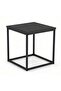 Migue home Set of 2 Nesting Square Coffee Table for Living Room, Side Table, Easy Assembly, Black Color - 5