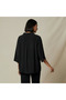 Relaxed Fit Twill Raglan Sleeve Top with Collar - 4