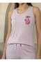 Women's P. Panther Pants and Strappy Lycra Camisole Bamboo Viscose Pajama Set - 5