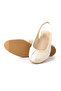 Genuine Leather Beige Women's Shoes - Z2560 - 5