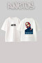 Kanye West_21 Design Printed Unisex Oversize Fit White Tshirt