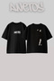 Eminem Lyrics Design Printed Unisex Oversize Black Tshirt