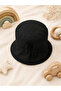 Black Gabardine Fabric Baby Boy Bucket Hat - 3