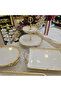 Cast Iron Edged Frame Porcelain Presentation Set with Stands Gold 4 Pieces - 2