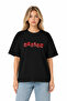 Unisex Women's Men's Manifesto Manifesto Cube Front Printed Oversize Thick Fabric Relaxed Fit T-Shirt