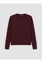 Alita City Lcw Modest Burgundy Knitwear Patterned Short Women's Cardigan with a Difference - 5