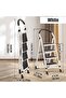 Black Household folding multifunctional climbing ladder - 7