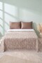 Brown Prism Patterned Double Printed Pique & Bedspread 200X230 cm - 2