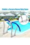 Non-Slip In-Ground Pool Handrail Set (2-Pack) – Rust-Resistant 304 Stainless Steel – Wide Base and Blue Grip – Easy Installation – Size: 30 x 22 Inches - 2