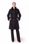 Black Blue Raven Double-Sided Fur Detailed Genuine Leather Women's Coat - 2