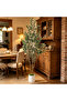 Ultra Realistic 152cm Double Trunk Artificial Olive Tree Natural Bark Trunk With Lifelike Olive Fruits - 2