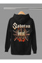 Sabaton Printed Cotton Long Sleeved 3-Yarn Hooded Rock Sweatshirt