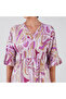Magenta Violet Marble Swirl Smocked Maxi Dress - 5