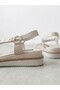 884032 Genuine Leather Trok Detail 5cm Padded Sole Sandals Shoes for Women - 4