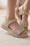 Girl's Baby Velcro Orthopedic Low Sole Open Front Stone Patterned Daily Summer Sandals Slippers - 3