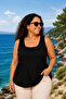 Women's Square Neck Plus Size Ribbed Athlete Blouse