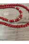 Gelincik Handmade Red Glass Beaded Necklace - 4