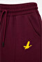 Osy modal soft textured cima stitched embroidered pocketed oversize wide leg sweatpants - burgundy - 3