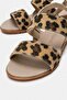 Buckle-Strap Double-Strapped Women's Sandals Leopard - 4