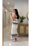 Sodel Beige Shoulder Knotted Lined Dress - 2