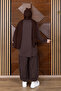 Women's Modal Fabric Comfortable Fit Elastic Waist Double Hijab Shalwar Set 1220 Brown - Premium Series - 8