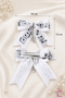 2-Pack Presto Piano Left Hand Key Figured Music Festival White Bow Ribbon Clip Hair Clip - 4
