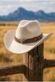 Men's Internally Adjustable Metal Buckle Patterned Cowboy Hat Trilby Hat - 6