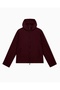 Men's Bird and Goose down Filled Regular Cut Hooded Long Sleeve Burgundy Jacket