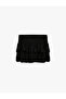 Lace Detailed Layered High Waist Mini Skirt - 3