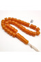 Afghan Musk Rosary 33 Beads 10x12mm Vibrant Orange Barrel Prayer Beads 50g