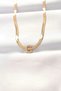 316L Steel C Letter Gold Color Italian Chain Necklace