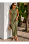 Summer Openwork Long Crew Neck Sleeveless Knitwear Dress