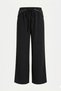Waist Tie Scarf Detail Loose Trousers - Black Black - 2