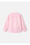 Boy's Court Collar Linen Blend Long Sleeve Shirt 2-10 Years Pink - 3