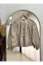 Aylinay Gathered Waist Tunneled Shirt-Bn4174 Mink