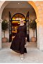 Cotton Lined Belted Shawl Detailed Skirt Suit Light Brown - 3