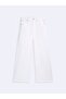 Vıonne High Wide Leg High Waist White Jean Pants