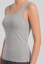Egyptian Women's Camisole T-Shirt with Closed Back and Straps, Gray Melange - 3