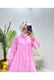 Modal Mango Pink Kat Kat Front Buttoned Spring Summer Dress - 2