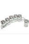 6-Piece Glass Spice Jar Set with Metal Rack - 85 ml Seasoning Organizer - 2