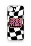 Vivo Y16 Compatible Black Good Vibes Patterned Silicone Case - 2
