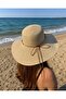 Women's Wide Brim Straw Beach Hat with Shell Detail – Summer Hat - 4