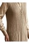 Seasonal Women's Knitted Vest with Buttons and Pockets / Milk Coffee - 3