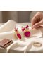 Bowknot Heart Steel Earrings |   Anti-Tarnish Gold Plated Claret Red Color - 6