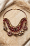 Handmade 3-Row Bead and Acrylic Apparatus Detailed Special Design Necklace - 3
