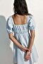 Puff-sleeved poplin dress - 5