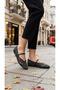 027-147 Tulle Stone Embroidered Comfortable Flexible Buckle Strap Closed Toe Women's Ballerinas - 2
